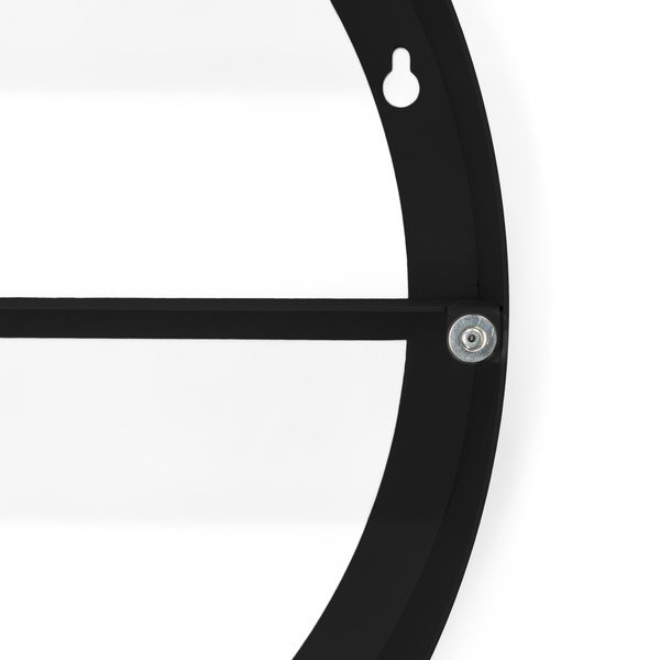 Črna kovinska stenska/z ogledalom kopalniška omarica 55x55 cm Sonnet – Spinder Design-image-3