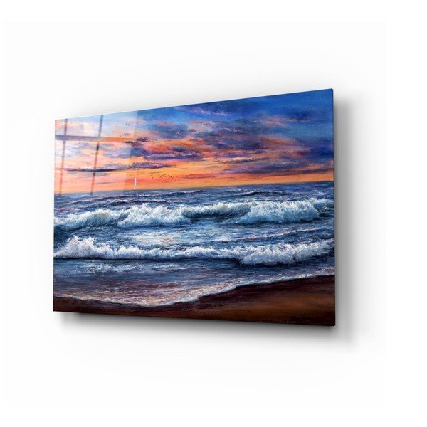 Steklena slika Insigne Waves, 72 x 46 cm