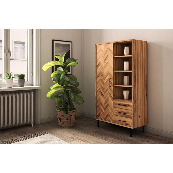 Garderobna omara iz masivnega hrasta 97x176 cm Abies – The Beds-image-1