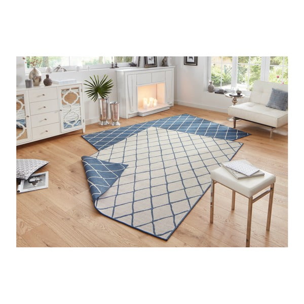 Modro-krem zunanja preproga NORTHRUGS Malaga, 120 x 170 cm-image-2