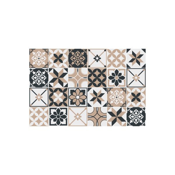 Komplet 24 stenskih nalepk Ambiance Azulejos Aldonio, 15 x 15 cm-image-2