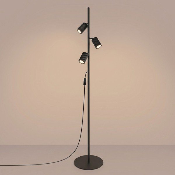 Črna aluminijasta stoječa svetilka z upogljivo konstrukcijo (višina 155 cm) Gleam – Sollux-image-4