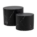Črne mizice v marmornatem dekorju v kompletu 2 kos 48x33 cm Mice - Actona