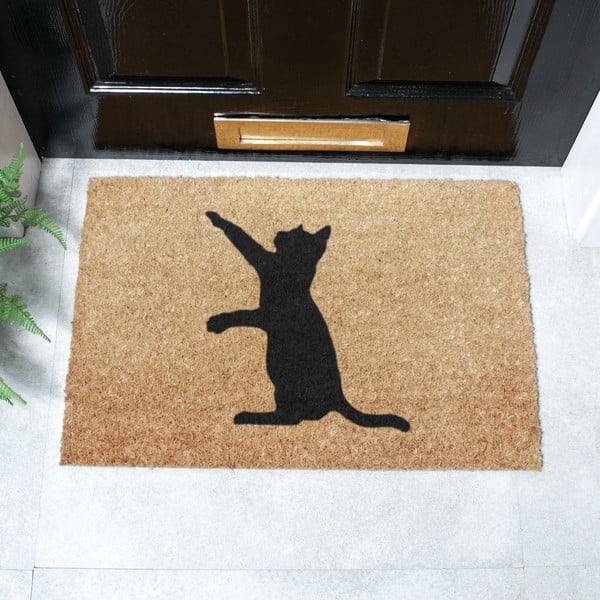 Predpražnik iz kokosovih vlaken 40x60 cm Cat – Artsy Doormats-image-2