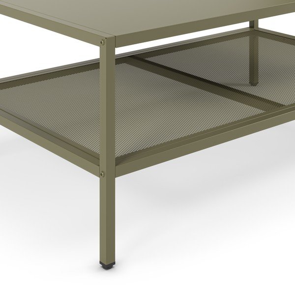 Zelena kovinska klubska mizica 60x100 cm Fayna – Marckeric-image-3