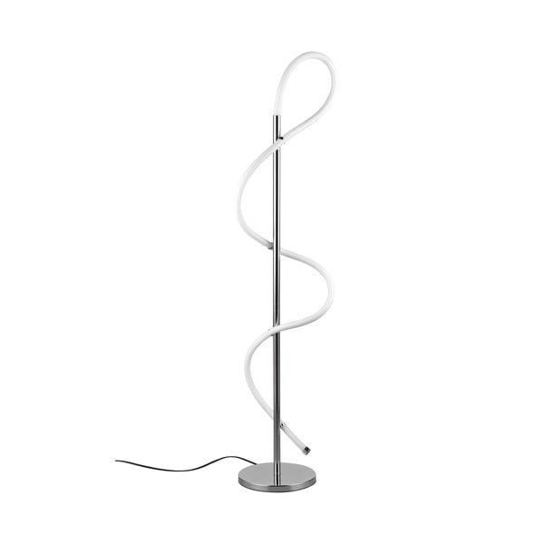 LED stoječa svetilka v sijajno srebrni barvi (višina 135 cm) Argos – Trio