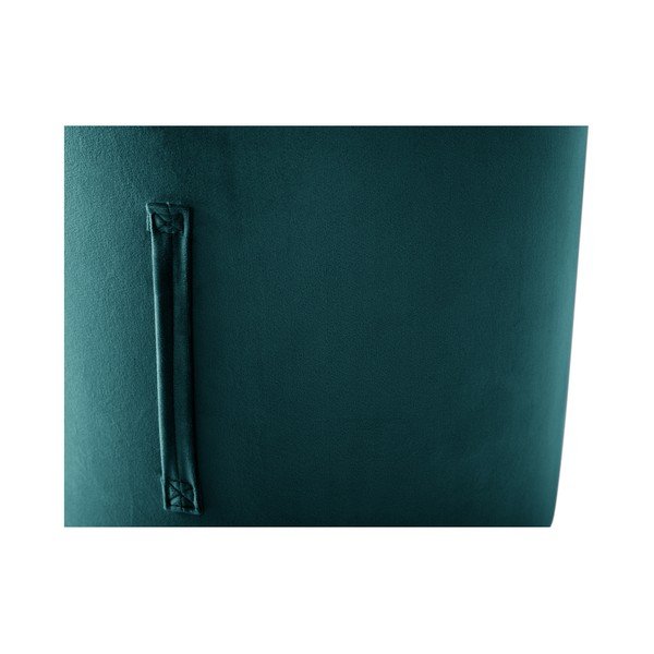 Petrolej moder puf Mazzini Sofas Fiore, ⌀ 40 cm-image-3