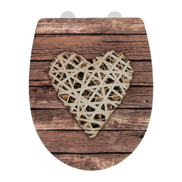 Wenko Curly Heart straniščna deska z visokim sijajem, 45 x 36,5 cm