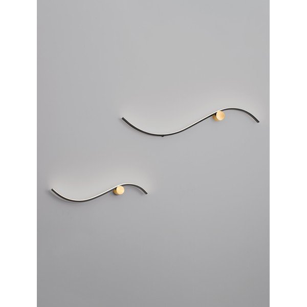 Mat črna aluminijasta LED stenska svetilka Kima – Nova Luce-image-3