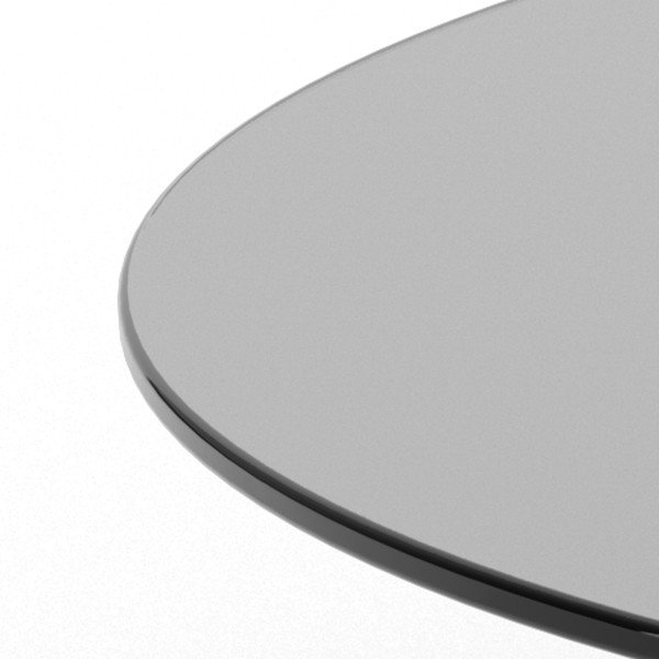 Siva steklena okrogla klubska mizica ø 80 cm Samos – Actona-image-4