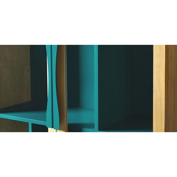 Turkizno modra vitrina Woodman Avon-image-1