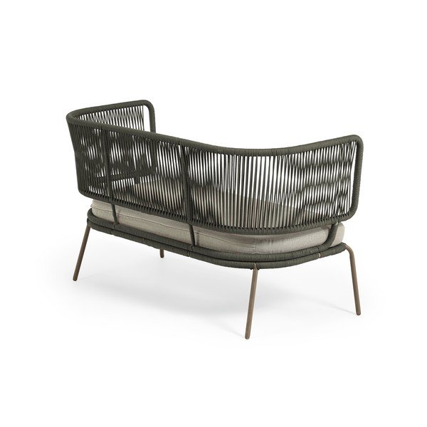 Zelen vrtni kavč z jekleno konstrukcijo Kave Home Nadin-image-3