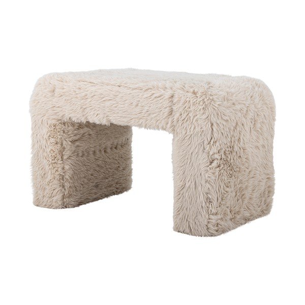 Bež tabure iz umetnega krzna Bobbie – Bloomingville-image-2