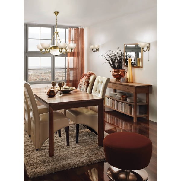 Bela/zlata viseča svetilka s steklenim senčilom ø 74 cm SAVOY – EGLO-image-1