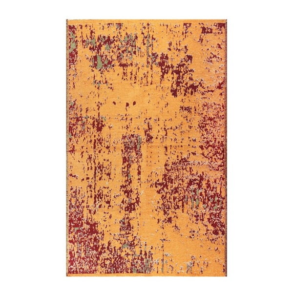 Reverzibilna oranžna in vinska preproga Vitaus Dinah, 77 x 200 cm