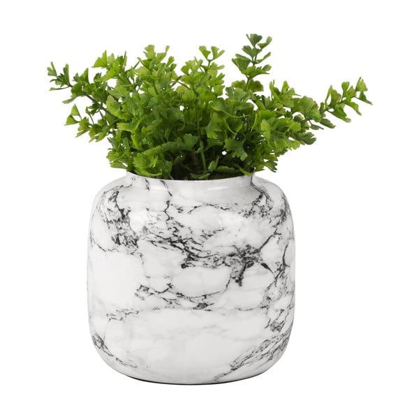 Črno-bela železna vaza PT LIVING Marble, višina 19,5 cm-image-2