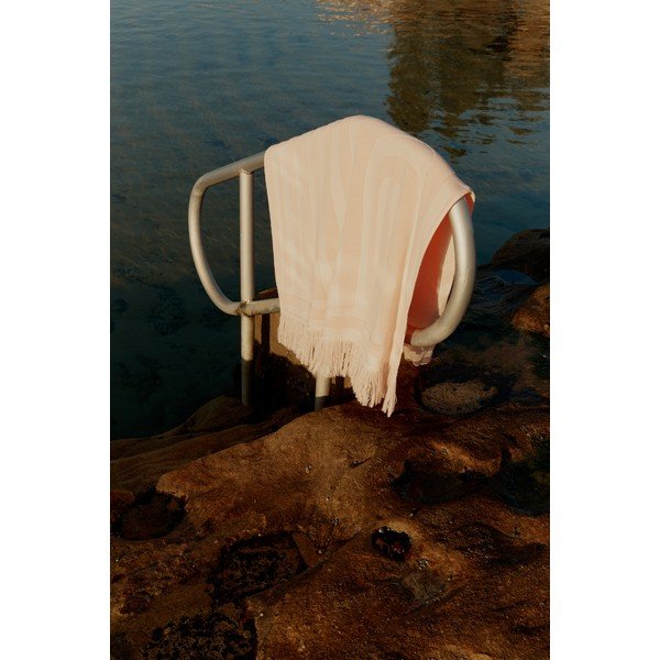 Rožnata bombažna brisača za plažo Sunnylife Luxe, 160 x 90 cm-image-2