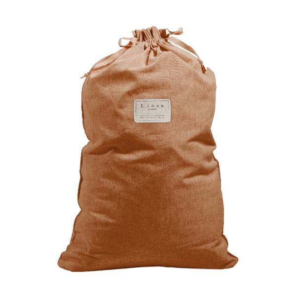 Vreča za perilo z deležem lana Really Nice Things Bag Terracota, višina 75 cm