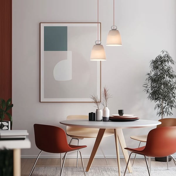 Bela viseča svetilka s keramičnim senčilom Sewilla – Candellux Lighting-image-1