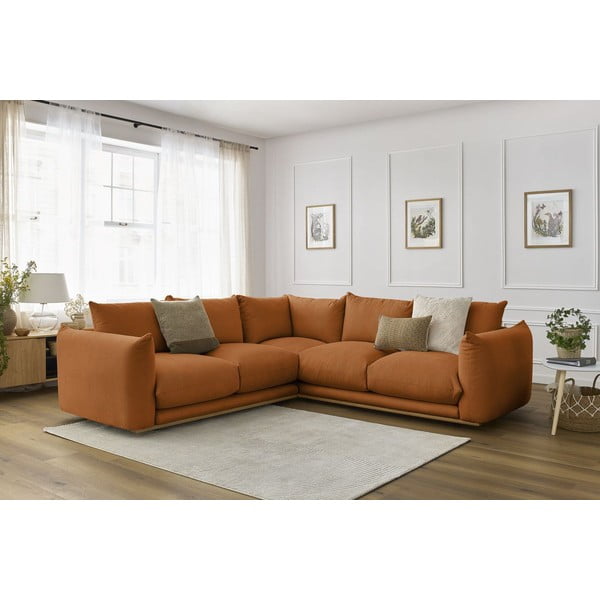 Oranžna kotna sedežna garnitura Ernest – Bobochic Paris-image-1