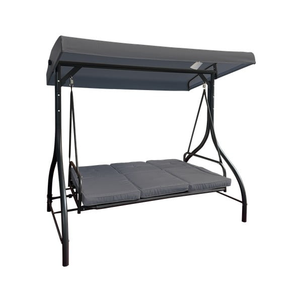 Siva kovinska vrtna gugalnica Paris – Rojaplast-image-3