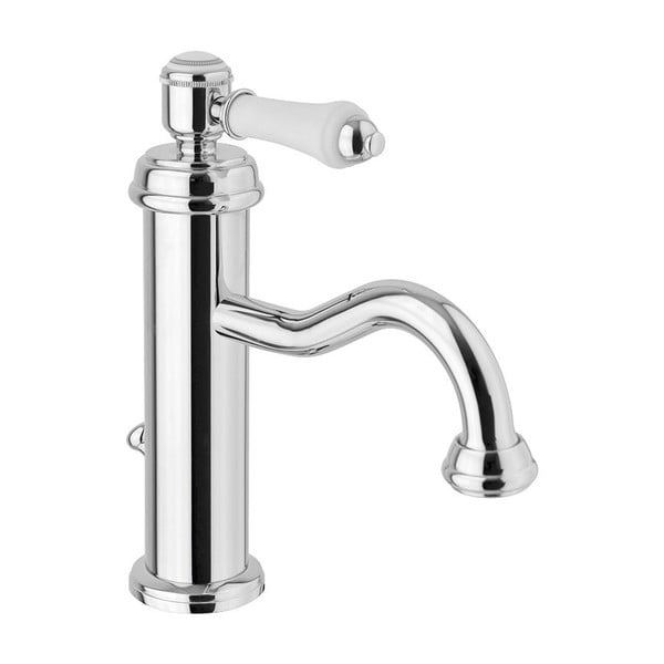 Stoječa armatura za umivalnik v sijajno srebrni barvi Vienna – Sapho