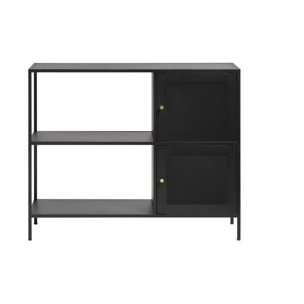 Črn kovinski regal 100x81 cm Malibu – Unique Furniture