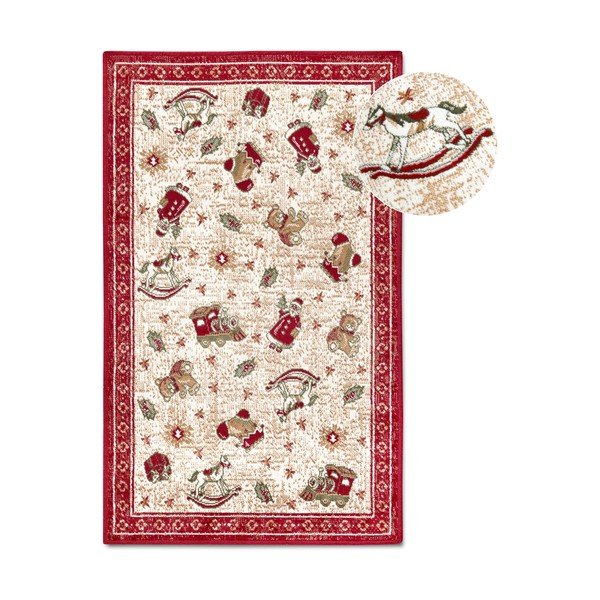 Rdeča preproga z božičnim motivom iz mešanice bombaža 50x80 cm Toy's Delight Red Christmas – Villeroy&Boch