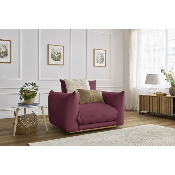 Bordo rdeč fotelj Ernest – Bobochic Paris-image-1
