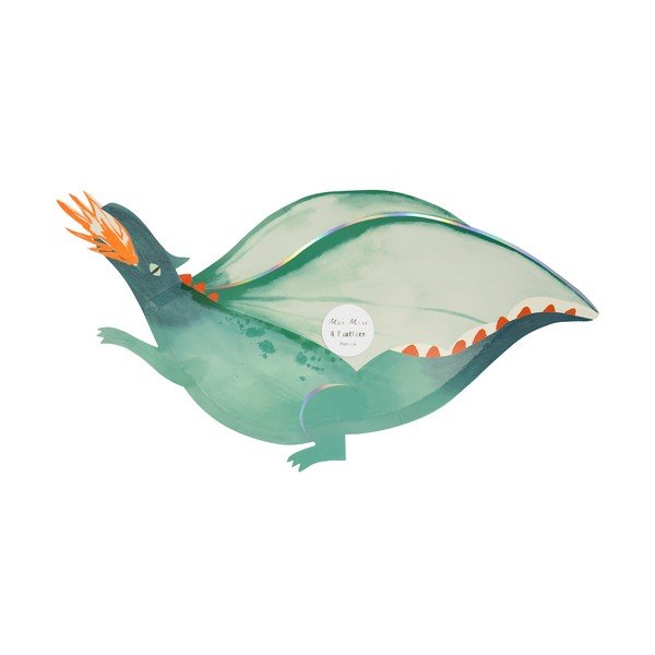 Papirnati krožniki za enkratno uporabo v kompletu  4 ks Dragon – Meri Meri-image-1