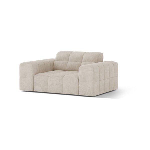 Kremno bel fotelj iz šenilje Chicago – Cosmopolitan Design-image-1