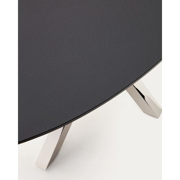 Jedilna miza s stekleno mizno ploščo 100x200 cm Argo – Kave Home-image-3