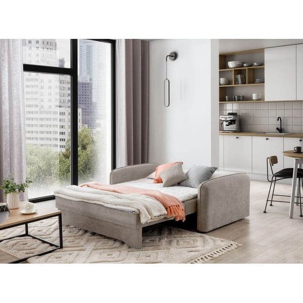 Bež raztegljiva/s prostorom za shranjevanje sedežna garnitura iz šenilje 155 cm Laine – ELTAP-image-4