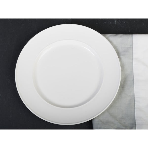 Krožnik iz belega porcelana Mikasa Ridget, ø 22 cm-image-1