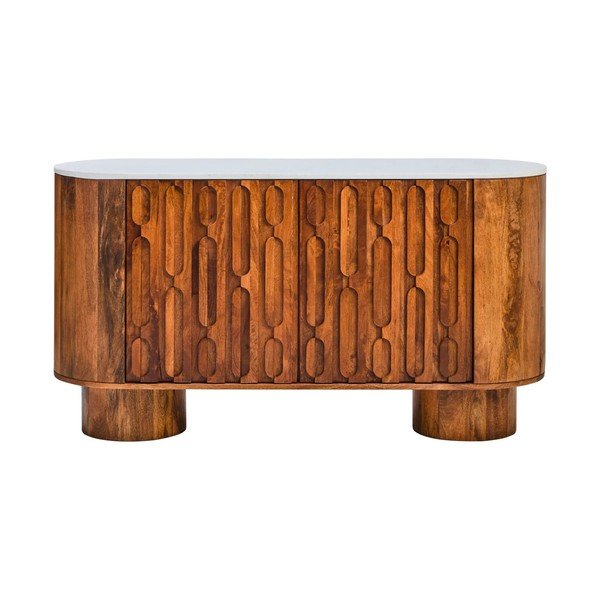 Komoda iz masivnega manga v naravni barvi 140x75x45 cm Torcino – Premier Housewares-image-1