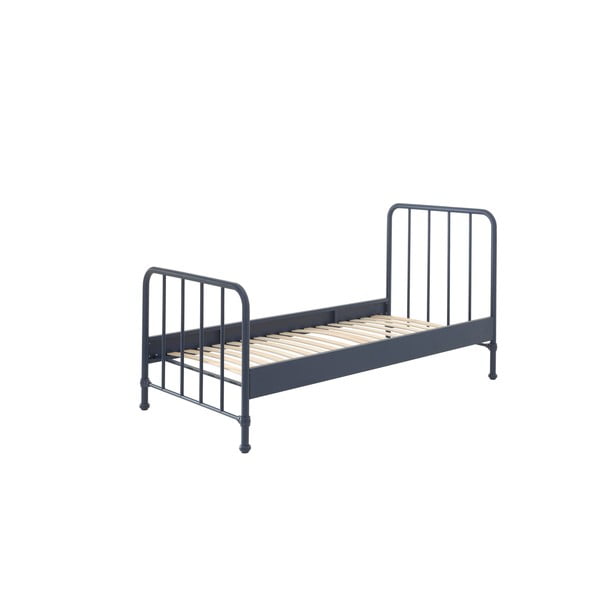 Temno modra kovinska otroška postelja 90x200 cm BRONXX – Vipack