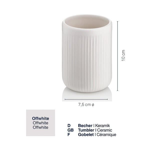 Bel keramičen lonček za zobno ščetko Kela Adele-image-2