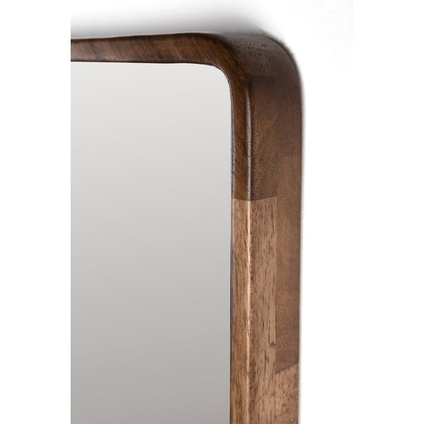 Stensko ogledalo z lesenim okvirjem 34x120 cm Nyko – White Label-image-2