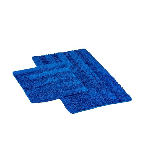 Temno modre kopalniške preproge v kompletu 2 ks 60x100 cm Luxury Softy – Foutastic