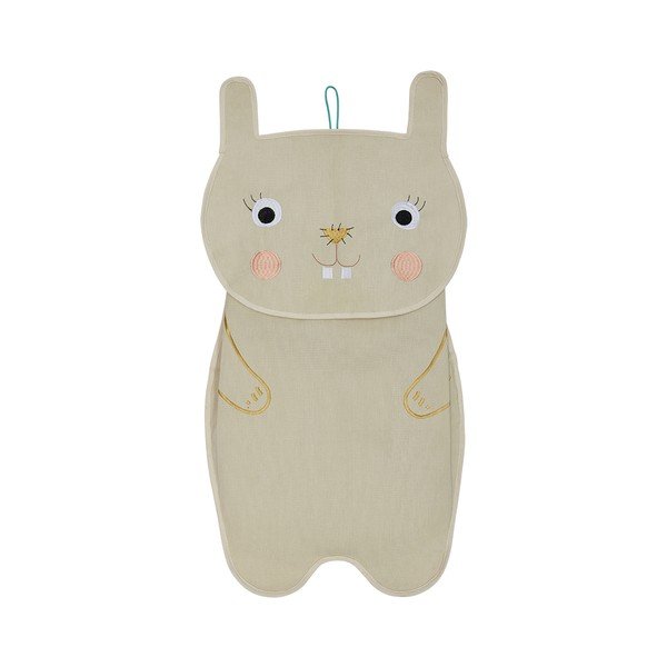 Kremno bel tekstilni viseči organizator 40x1x82 cm Darling Rabbit – OYOY Mini