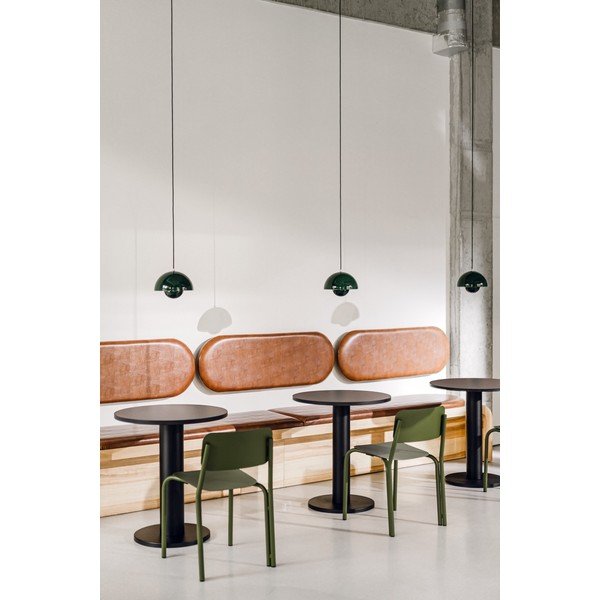 Okrogla jedilna miza z mizno ploščo v hrastovem dekorju ø 65 cm Sool – noo.ma-image-4