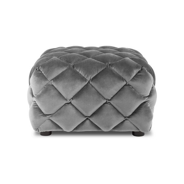 Svetlo siv žameten tabure Flandrin – Interieurs 86-image-2