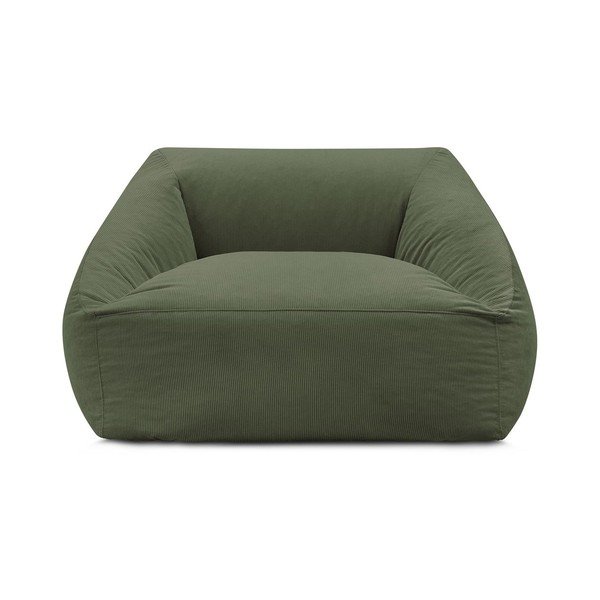 Zelena vreča za sedenje iz rebrastega žameta Lilibet – Bobochic Paris