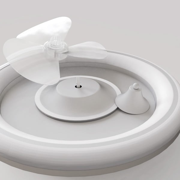 Bela LED stropna svetilka z daljinskim upravljalnikom/z ventilatorjem Alan – SULION-image-4