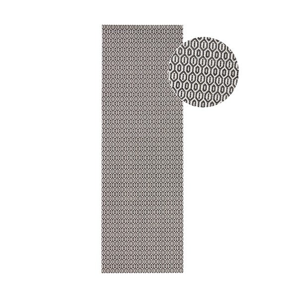 Črno-bela zunanja preproga NORTHRUGS Coin, 80 x 200 cm