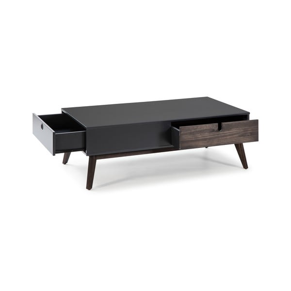 Antracitno siva kavna mizica z 2 predaloma in nogami iz borovega lesa Marckeric Kiara-image-4