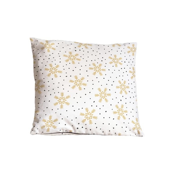 Okrasna blazina z božičnim motivom 45x45 cm Golden Snowflakes – Butter Kings