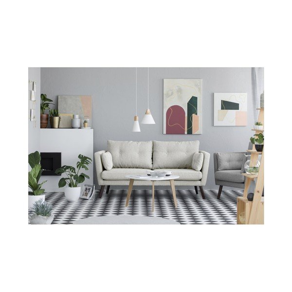 Svetlo bež Mazzini Sofas Elena 3-sedežna zofa-image-2