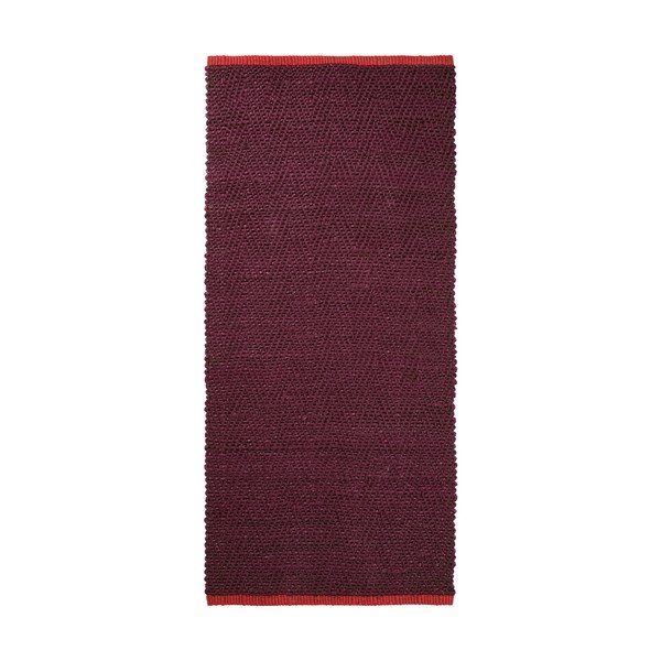 Bordo rdeč tekač iz jute 70x150 cm Notes – Mette Ditmer Denmark