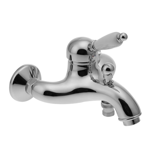 Stenska armatura za kad v srebrni barvi (2 izhoda) Kirké White – Sapho